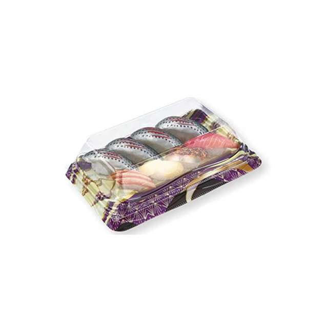 HSQY 6,7 x 4 x 0,9 pollici Contenitore a vassoio di sushi con coperchio