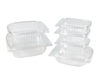 HSQY 5.1 X 5.1 X 2.6 Inch Clear PET Plastic Clamshells Food Container