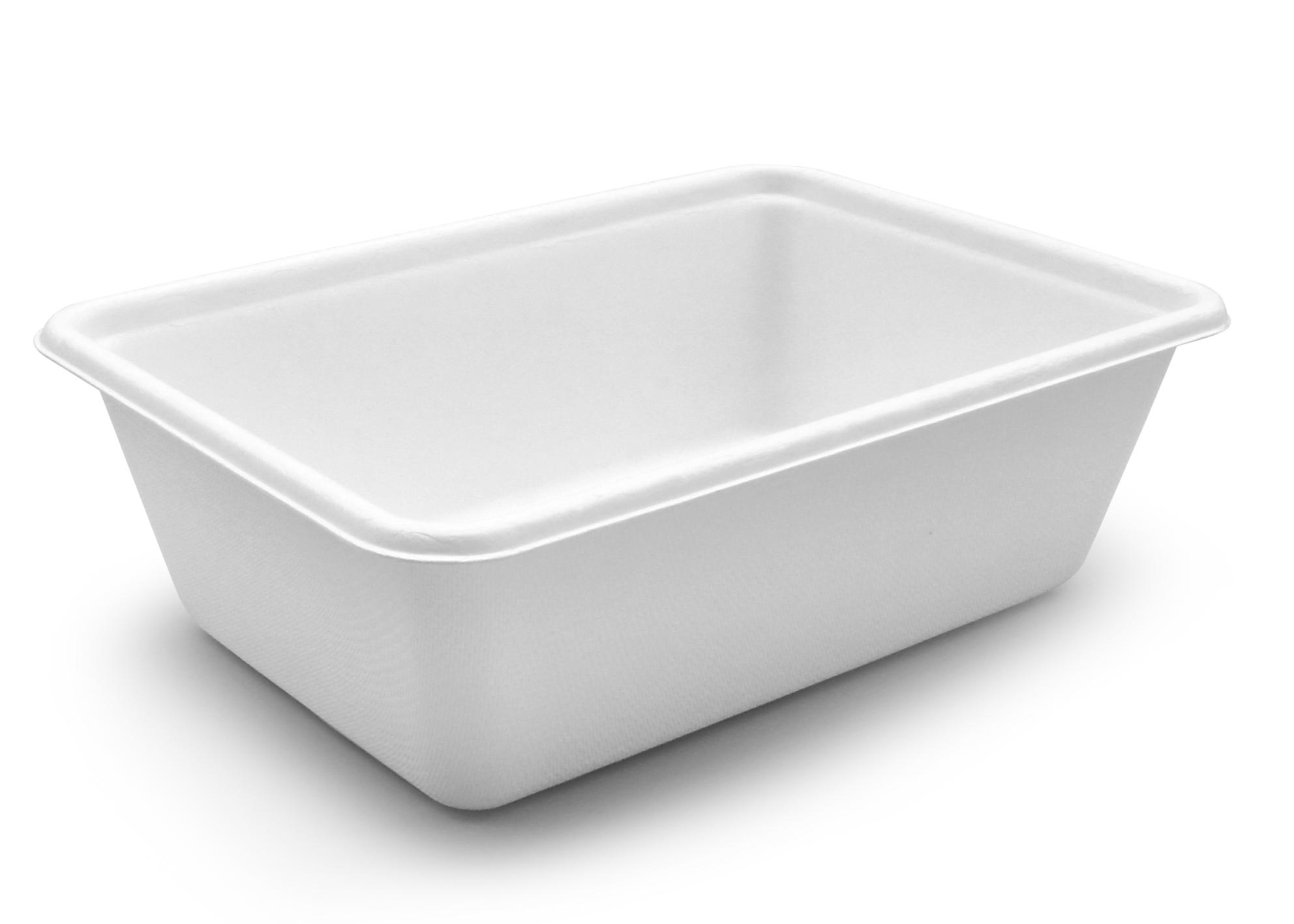 3 4 Compartment Bagasse Meal Tray with Lids, Take Out Food Tray, 100% compostable