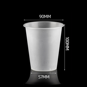 Hsqy 12oz 17oz 24oz 90mm diameter cawan suntikan plastik frosted PP