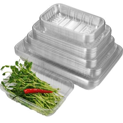سینی میوەی پلاستیکی پلاستیکی HSQY یەکجار بەکارهێنراو Clear PET 