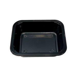 Modell 032 - 237 ml rektangulär svart CPET-bricka