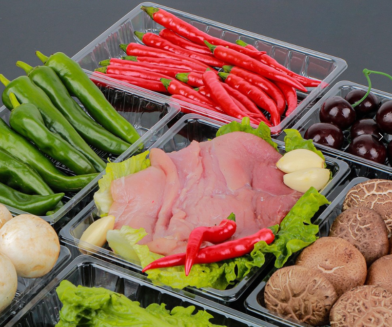 Eco-Friendly PET Vegetable Tray for Packaging