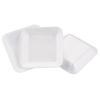5.5 in x 5.5 in Square PS Foam Food Tray, Disposable Foam Supermarket Tray