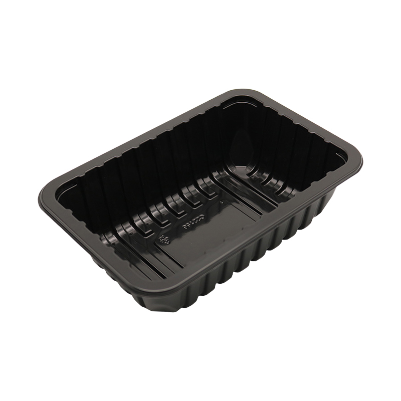 HSQY 8.7X5.1X2.4 In Rectangle Black Plastic PP High Barrier Tray
