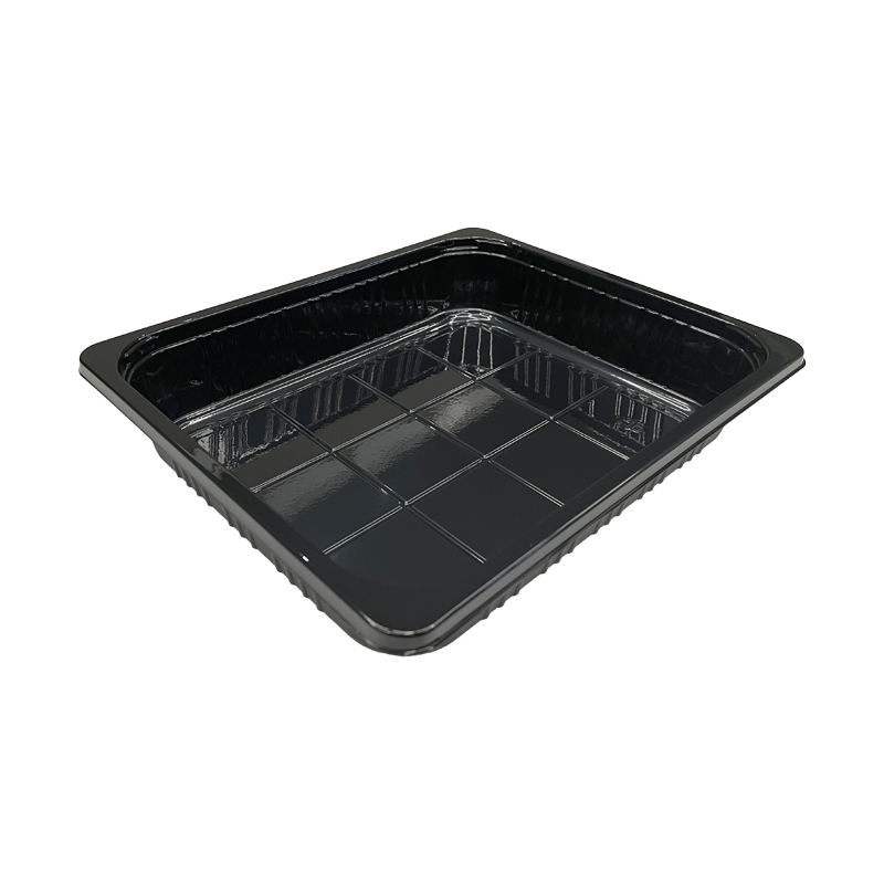 Model 007 - 118 oz. Rectangle CPET Black Container