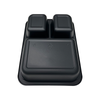 Model 012 - 27 oz. Rectangle 3 Compartment Black CPET Tray 