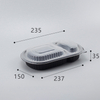 HSQY 25OZ 30OZ 1 2 3 Compartimento Black PP PP Bairling Box Container con tapas