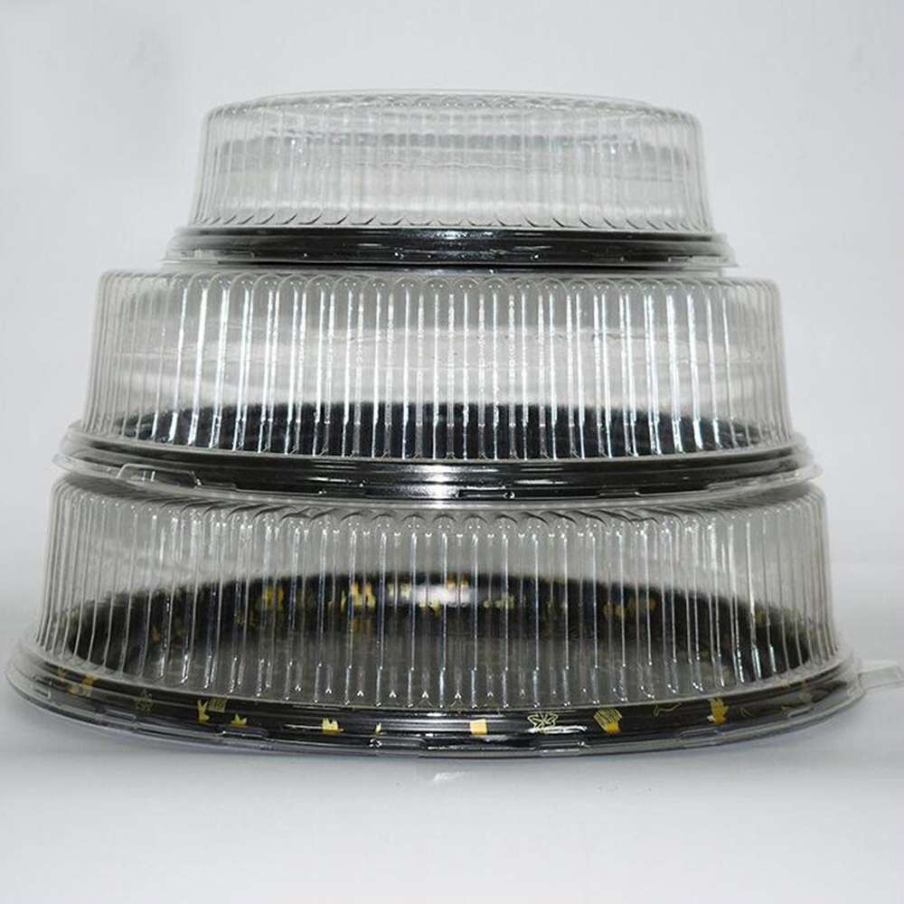 Large Sushi Display Tray, Round Sushi Party Tray Container with Lid