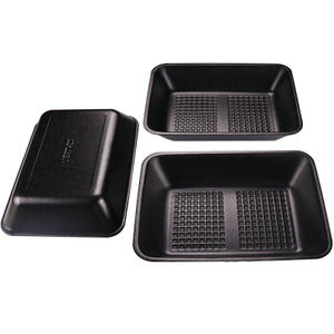 10.2 x 7.87 x 1.57 inch PS Foam Food Tray, Polystyrene Foam Supermarket Meat Tray