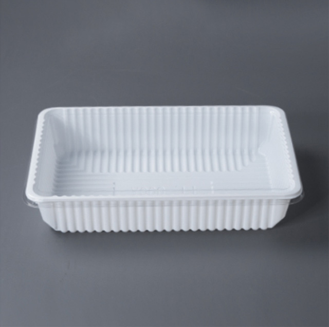 HSQY 6.5X5.3X1.3 In Rectangle White Plastic PP High Barrier Tray
