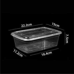 HSQY 7.09X4.72X2.76 In Rectangle Clear Plastic PP High Barrier Tray