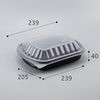 HSQY 36oz 1 2 3 Fach Schwarz PP Kunststoff Takeout Lunchbox Container mit Deckel
