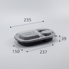 HSQY 25OZ 30OZ 1 2 3 Compartimento Black PP PP Bairling Box Container con tapas