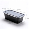 HSQY 17oz 22oz 25oz 34oz Disposable Clear PP Plastic Takeout Lunch Bento Box With Lids