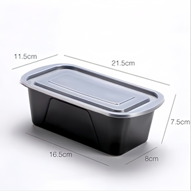 HSQY 17oz 22oz 25oz 34oz Disposable Clear PP Plastic Takeout Lunch Bento Box With Lids