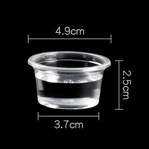 HSQY 0.6oz 1oz 1.5oz 3oz Clear Pp Plastic Pastion Cawan