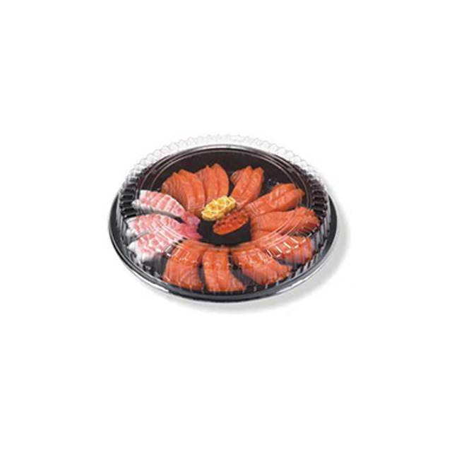 HSQY 10 x 1.18 Inch Round Sushi Party Tray Container hamwe na Lid