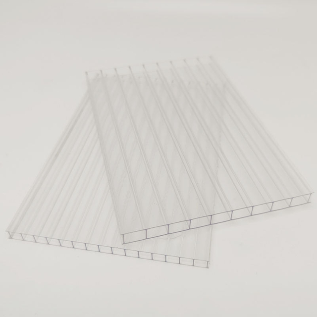 HSQY 4mm Twinwall gefärbt Polycarbonat -Dachblätter hohl Polycarbonatblech