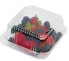 HSQY 6.9 X 5.3 X 2.2 Inch Clear PET Plastic Fruit Clamshells Container