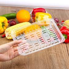 HSQY Disposable Clear PET Plastic Fruit Tray 