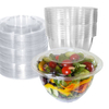 HSQY 7.5 X 6.3 X 1.8 Inch Clear PET Plastic Tamper Resistant Hinged Salad Container