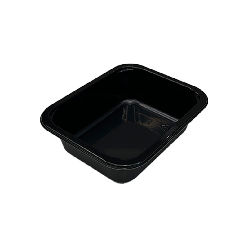 Model 010 - 22 oz Rectangle Black CPET Tray