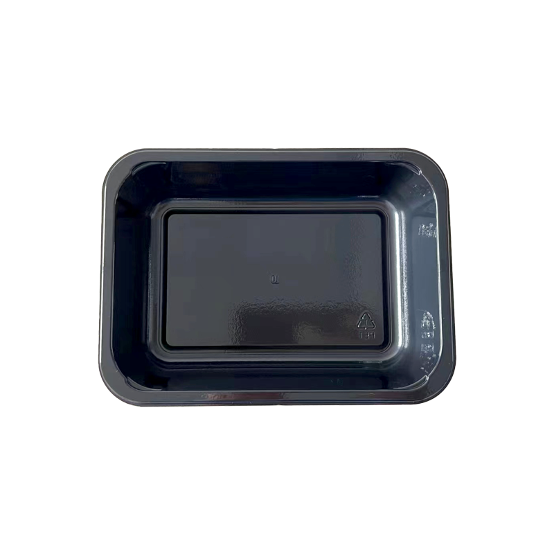 Model 010 - 22 oz Rectangle Black CPET Tray