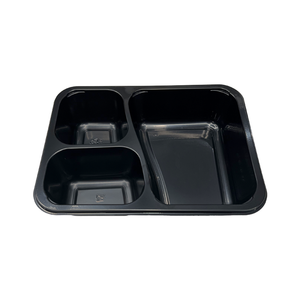 Modell HS18 - 47 oz rektangulär 3-fack svart CPET-bricka