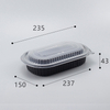 HSQY 25OZ 30OZ 1 2 3 Compartimento Black PP PP Bairling Box Container con tapas