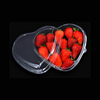 HSQY 7.3 x 7.1 x 1.8 นิ้วใส PET พลาสติกรูปหัวใจผลไม้ clamshells