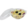 HSQY 9.1 X 7.3 X 2.6 Inch Clear Rectangle PET Plastic Salad Bowl Container With Lid