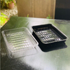 HSQY 7.87x6.10 Inch Disposable Rectangle Clear PET Fruit Plastic Tray