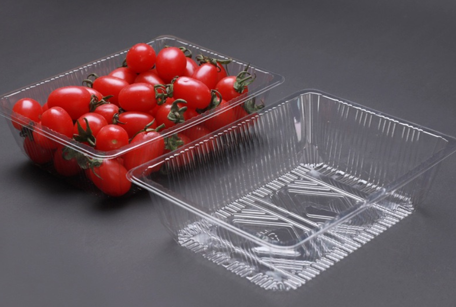 HSQY 7.48x4.72 Inch Disposable Rectangle Clear PET Plastic Tray