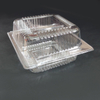 5.3 x 4.8 x 2.8 inch Clear Hinged PS Container