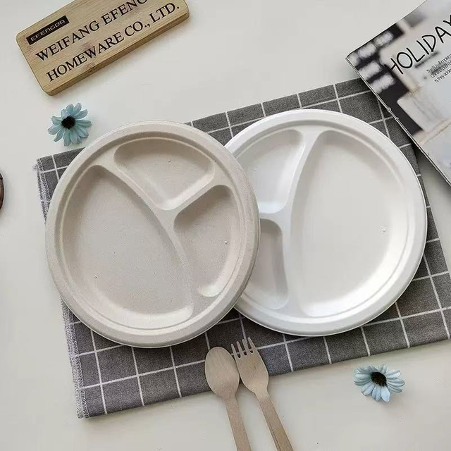 HSQY 6 Inch Disposable Round White Polypropylene Plastic Plate