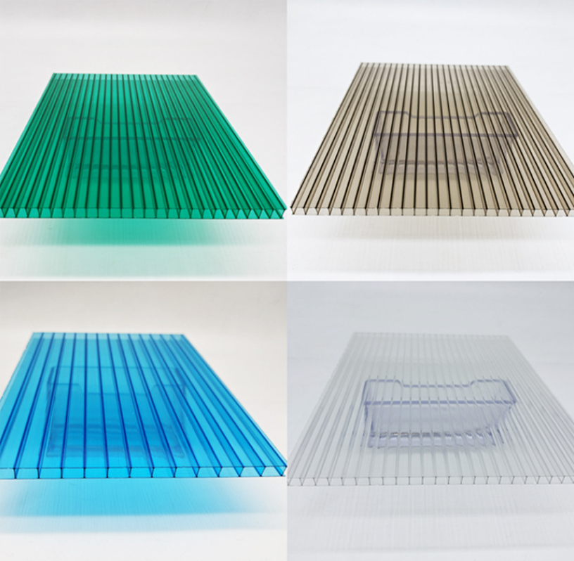 HSQY Multiwall Roof Panels Honeycomb Polycarbonate Plastic Sheet