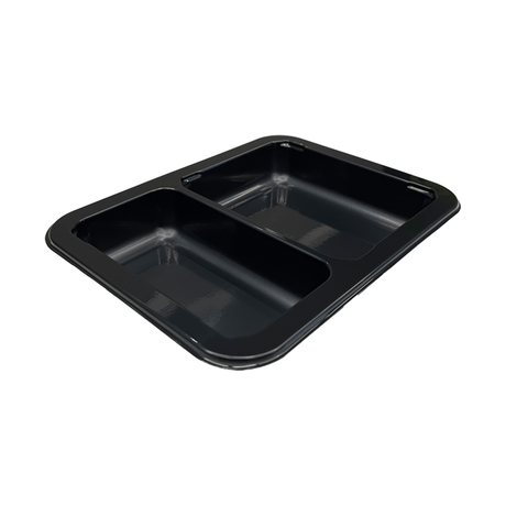 মডেল ০১৮ - ৪১ অ'জ আয়তক্ষেত্ৰ ২ কম্পাৰ্টমেণ্ট ক'লা চিপিইটি ট্ৰে