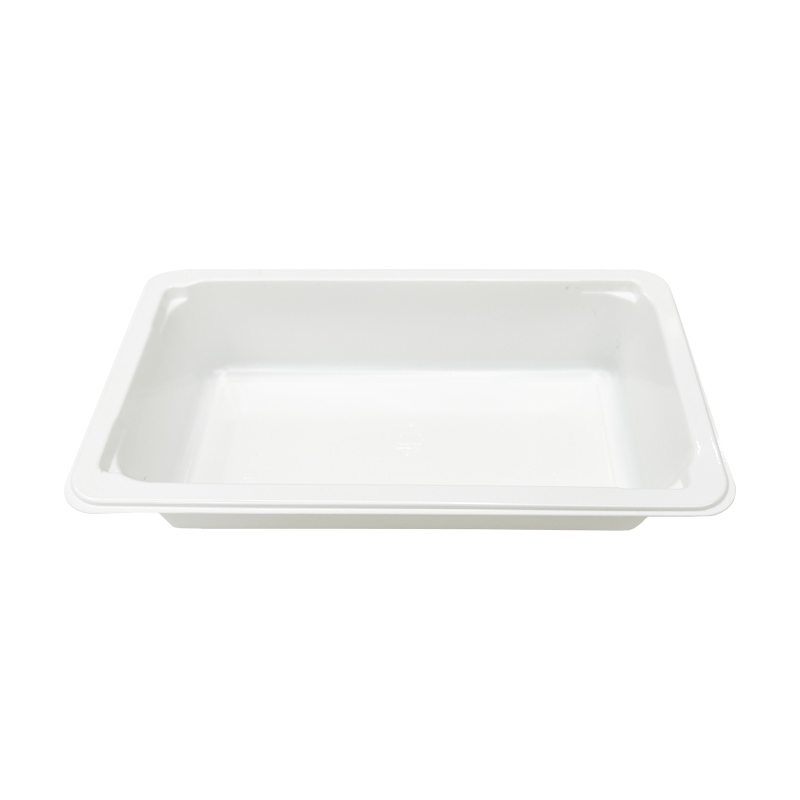 10 oz Rectangle White Airline CPET Tray Model 001