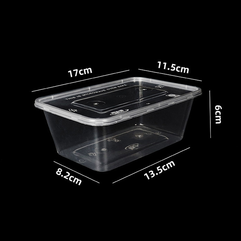 HSQY 7.09X4.72X2.36 In Rectangle Clear Plastic PP High Barrier Tray