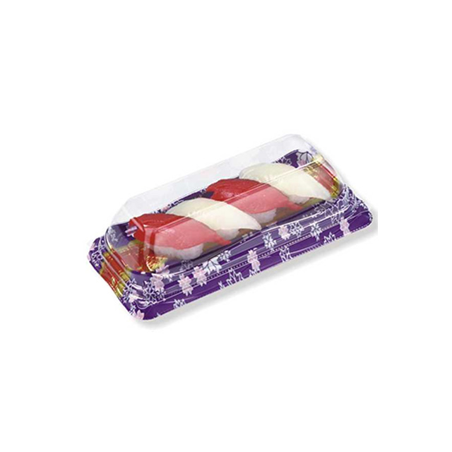 HSQY 6,7 x 4 x 0,9 pollici Contenitore a vassoio di sushi con coperchio