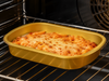 Single-Compartment Rectangular Gold CPET Food Tray