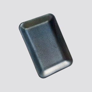 HSQY PLASTIC 200x130x25mm Black XPS Foam Tray, Disposable Foam Tray for Food, Meat