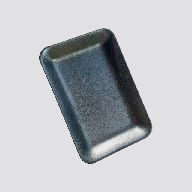 HSQY PLASTIC 200x130x25mm Black XPS Foam Tray, Disposable Foam Tray for Food, Meat