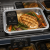 Single-Compartment Rectangular Silver CPET Food Tray