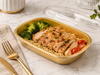 Single-Compartment Rectangular Gold CPET Food Tray