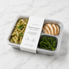 Three Compartment Rectangular Silver CPET Food Tray