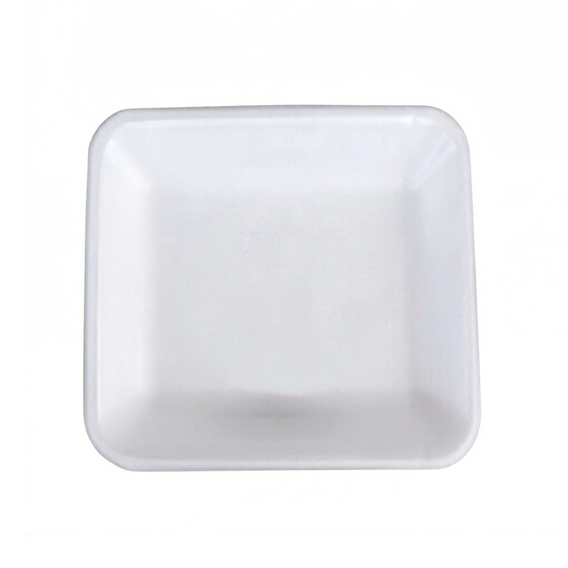 HSQY PLASTIC 5.5inch 6.3inch 7.1inch White Square XPS Foam Tray