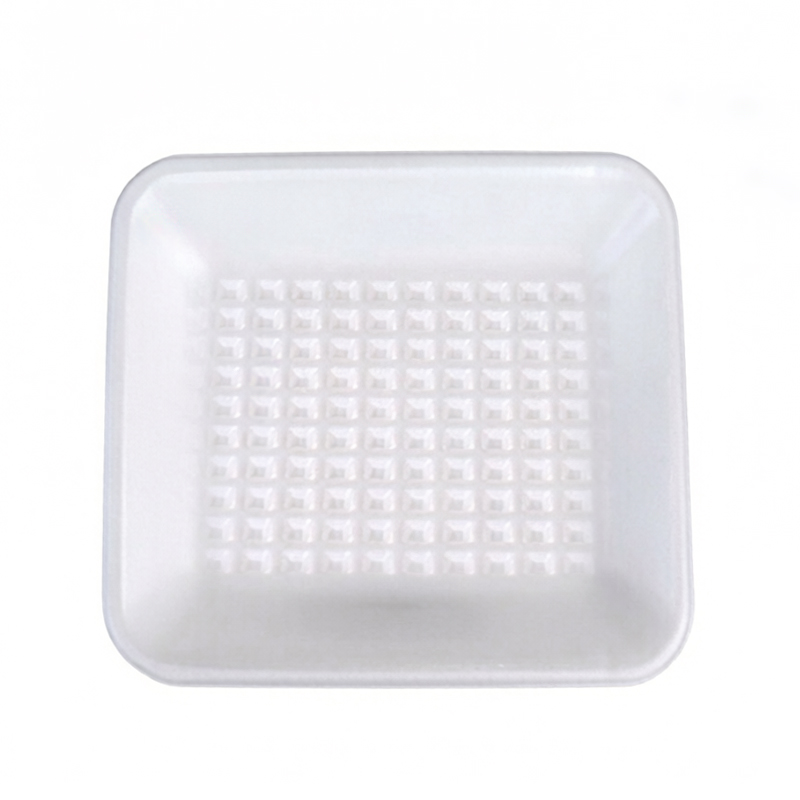 HSQY PLASTIC 5.5inch 6.3inch 7.1inch White Square XPS Foam Tray