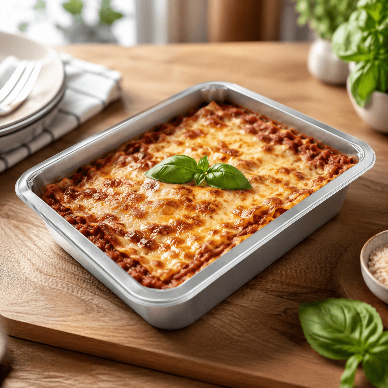 Single-Compartment Rectangular Silver CPET Food Tray